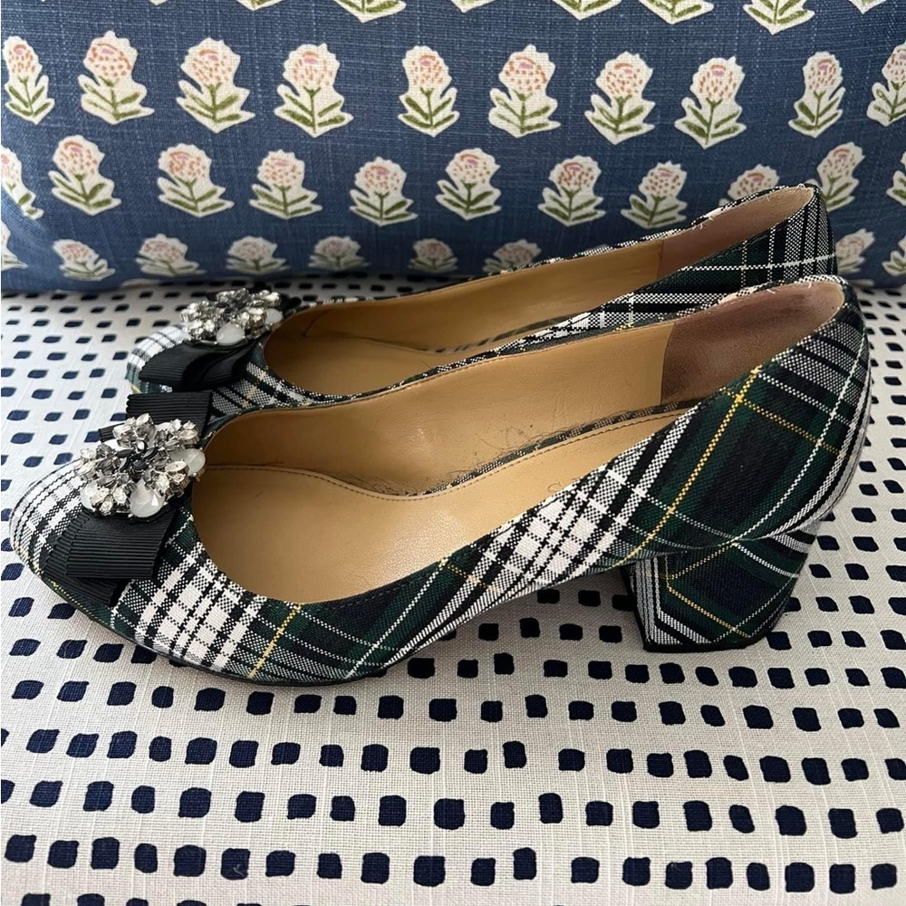 EUC worn ONCE, Talbots plaid block heels!